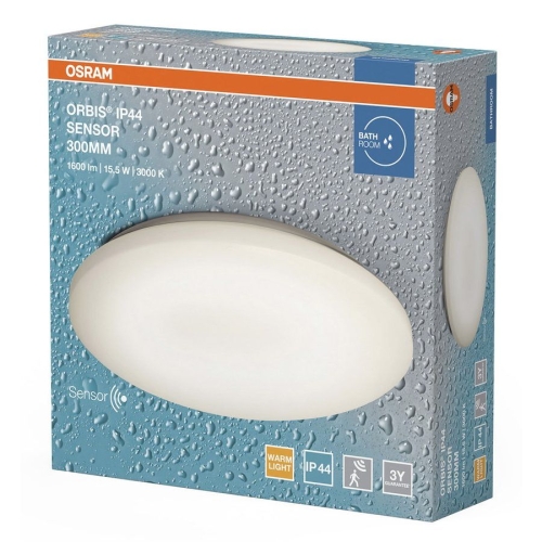 OSRAM AC36060022M ORBIS lampa sufitowa łazienkowa średnica 300mm czujnik bezdotykowy OSRAM 1600lm 155W IP44