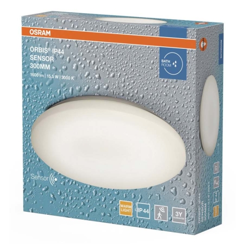 OSRAM AC36060022M ORBIS lampa sufitowa łazienkowa średnica 300mm czujnik bezdotykowy OSRAM 1600lm 155W IP44