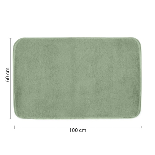 Gedy 96FY100607 FUZZY dywanik lazienkowy 60x100cm 100% polyester antypoślizgowa zielony
