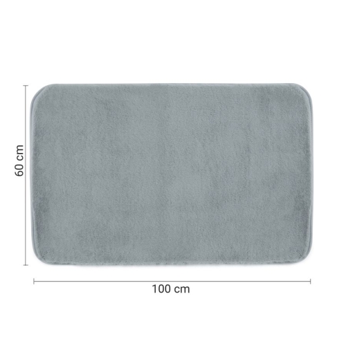 Gedy 96FY100608 FUZZY dywanik łazienkowy 60x100cm 100% polyester antypoślizgowa szary
