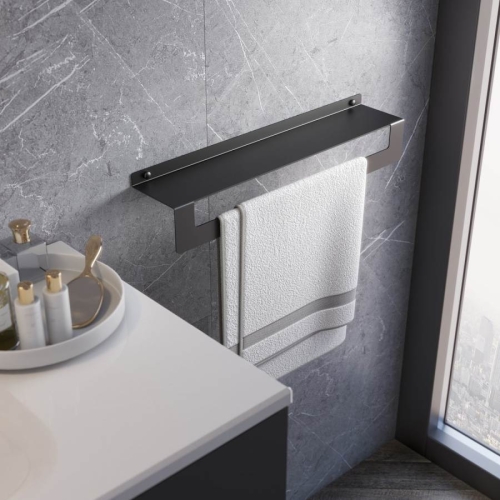 Gedy 2019383 CLEO półka zuchwytem na ręczniki 300mm stal nierdzewna mat