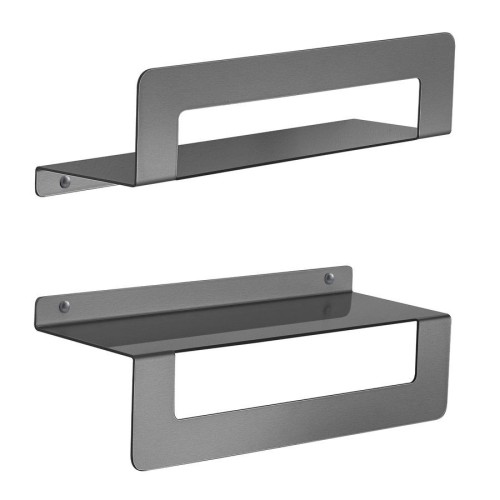 Gedy 2019813 CLEO półka zuchwytem na ręczniki 300mm gun metal