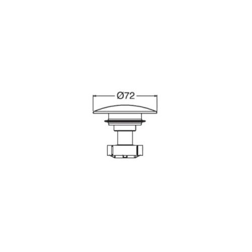 Silfra WE002S51 Korek zapasowy klik-klak 72 mm chrom