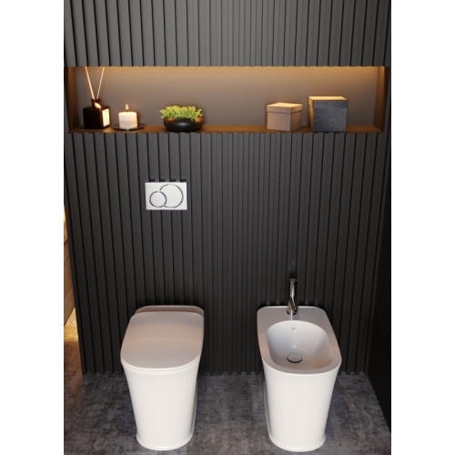 Kerasan 569101 THE NEW YORKER deska wc SLIM Soft Close biały/chrom