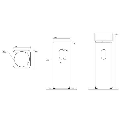 Kerasan 557101 HAKO ceramiczna podstawa ścienna do umywalki 554301 bieły