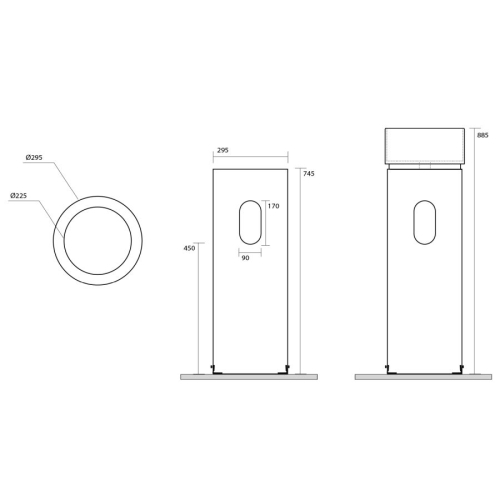 Kerasan 557001 OKE ceramiczna podstawa ścienna do umywalki 554001 biały