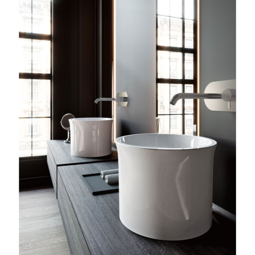 Kerasan 564401 THE NEW YORKER umywalka ceramiczna nablatowa wysoka średnica 40cm biały