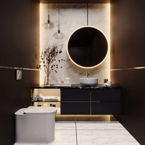Kerasan 561801 THE NEW YORKER misa wc 365x60cm odpływ poziomy/pionowy biały