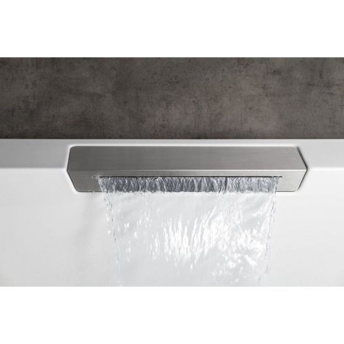 Polysan 73836.100 CASCATA wanna prostokątna 185x85x45cm kaskada ze stali nierdzewnej