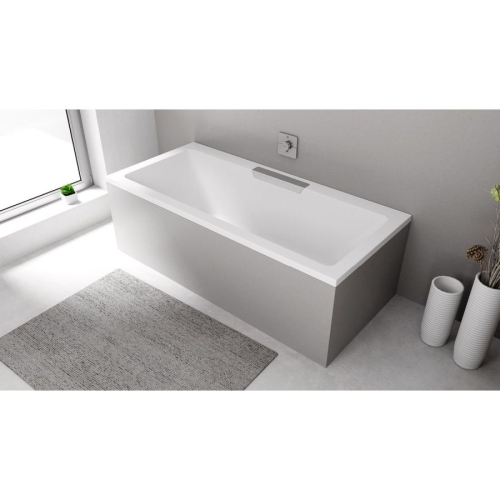 Polysan 73836.100 CASCATA wanna prostokątna 185x85x45cm kaskada ze stali nierdzewnej