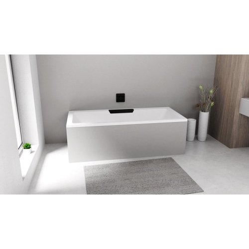 Polysan 73836.102 CASCATA wanna prostokątna 185x85x45cm kaskada czarna