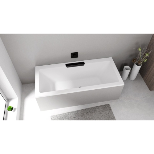 Polysan 73836.102 CASCATA wanna prostokątna 185x85x45cm kaskada czarna