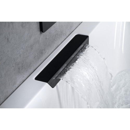 Polysan 73836ML.102 CASCATA L MONOLITH wanna prostokątna 180x80x60 kaskada czarna