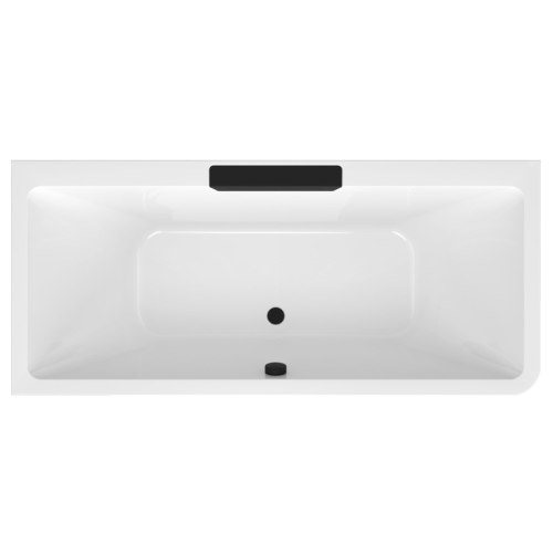 Polysan 73836ML.102 CASCATA L MONOLITH wanna prostokątna 180x80x60 kaskada czarna