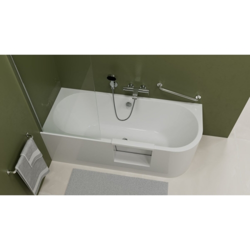 Polysan 75551 PORTAS L asymetryczna wanna z drzwiami 180x75x60cm biały