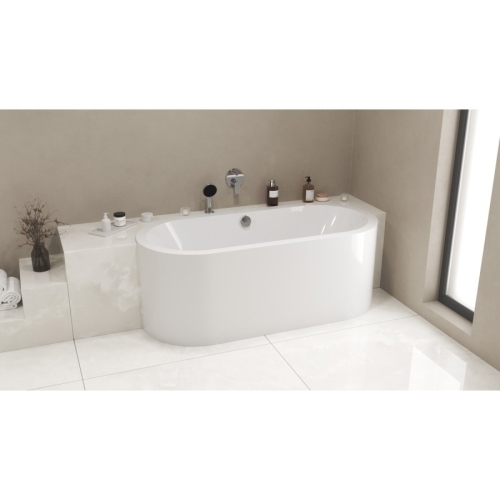 Polysan 79119CM VIVA C MONOLITH owalna półwpuszczana wanna 170x75x60cm biały