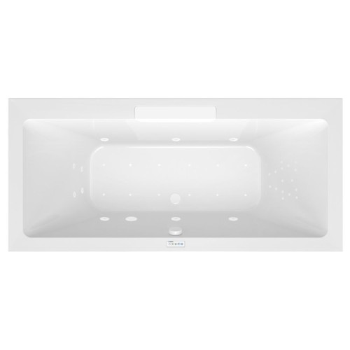 Polysan 73836.101.6020 CASCATA wanna z hydromasażem 185x85x45cm kaskada biała Highline Hydro-Air chrom