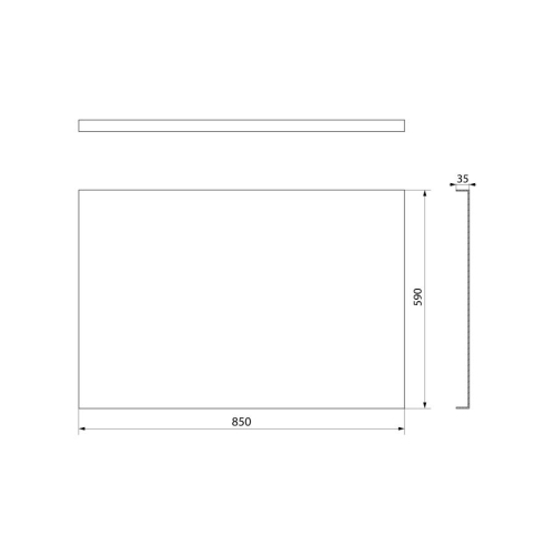 Polysan 72695 PLAIN obudowa boczna 85x59cm