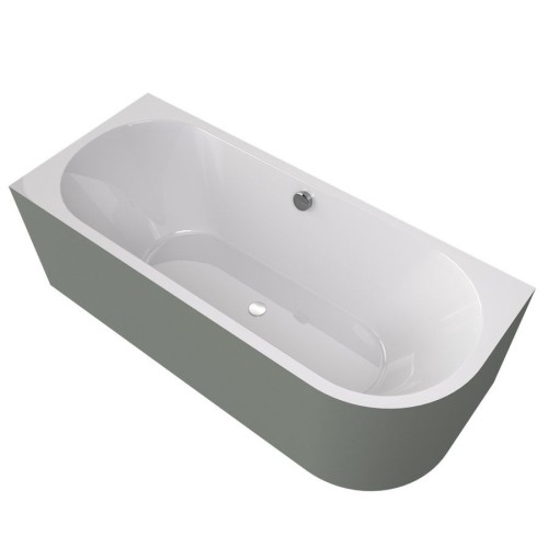 Polysan 72099M.44 VIVA L MONOLITH wanna przyścienna 180x75x60cm biały/verde