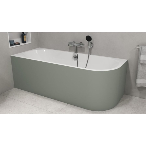 Polysan 72099M.44 VIVA L MONOLITH wanna przyścienna 180x75x60cm biały/verde