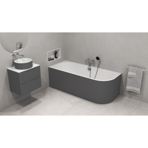 Polysan 70119M.41 VIVA L MONOLITH wanna wolnostojąca przyścienna 170x75x60cm biały/carina