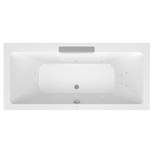 Polysan 73836.100.3010 CASCATA wanna z hydromasażem 185x85x45cm kaskada ze stali nierdz. Attraction Hydro chrom