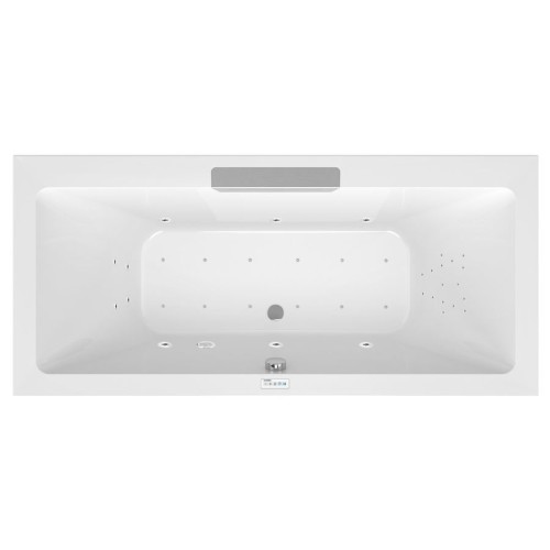 Polysan 73836.100.6010 CASCATA wanna z hydromasażem 185x85x45cm kaskada ze stali nierdz. Highline Hydro-Air chrom