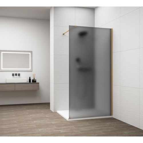 Polysan ES1414-04 Esca Gold Matt kabina przysznicowa Walk-In szkło mat dymione 1400 mm