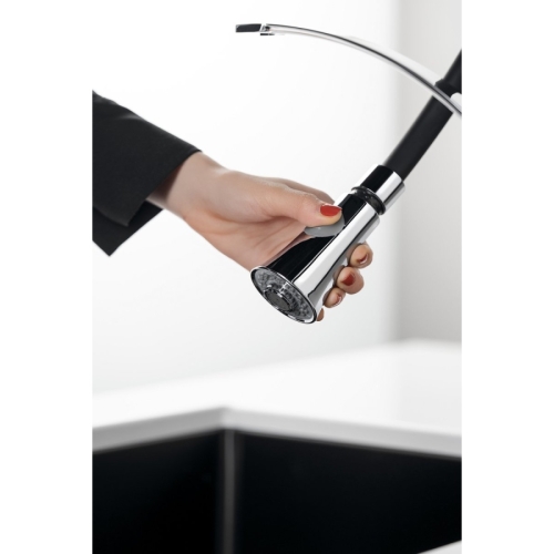 Sapho HT430 Hebe bateria zlewozmywakowa stojąca z prysznicem chrom
