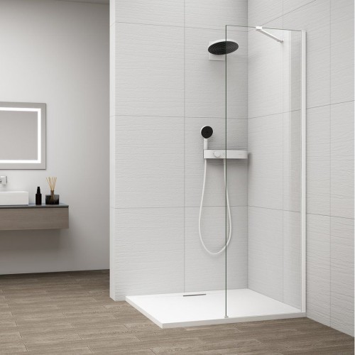 Polysan ES1050-03 Esca White Matt jednoczęściowa kabina przysznicowa Walk-In szkło czyste 500 mm