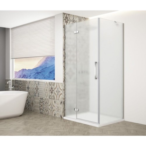 Gelco GT5610-90ML-CH TRINITY Chrome kabina prysznicowa 900x1000mm szkło matowe lewe