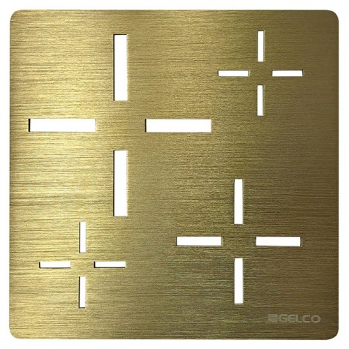Gelco KSM107G XENA kwadratowa maskownica syfonu złoto mat