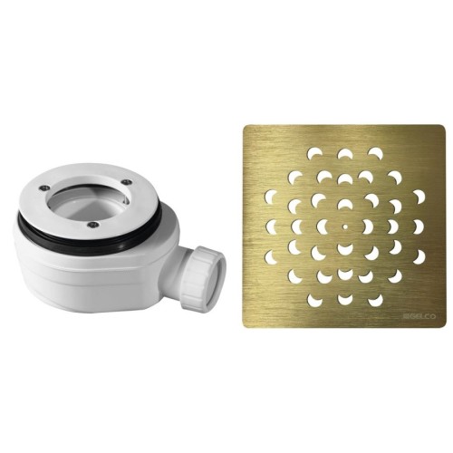 Gelco KSM104G-SN90 Syfon do brodzików średnica 90mm DN40 korek złoto