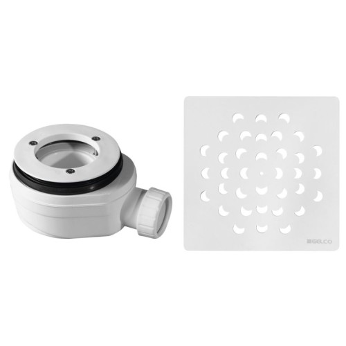 Gelco KSM104W-SN90 Syfon do brodzików średnica 90mm DN40 korek biały