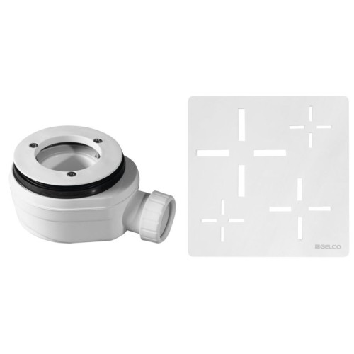 Gelco KSM107W-SN90 Syfon do brodzików średnica 90mm DN40 korek biały