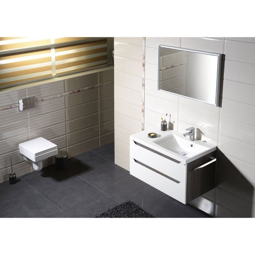 Sapho WA093-3025 WAVE szafka umywalkowa 897x45x478cm prawa biała/dąb cuneo