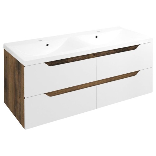 Sapho WA120-3019 WAVE szafka umywalkowa 1197x50x478cm biała/dąb collingwood