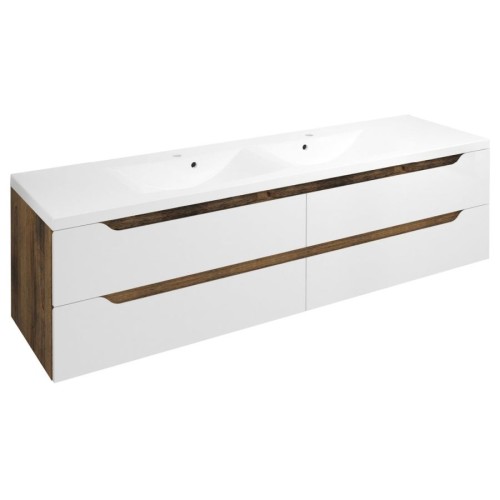 Sapho WA180-3019 WAVE szafka umywalkowa 1797x50x478cm biała/dąb collingwood