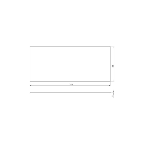 Sapho WR004-0101 Blat Rockstone 1107x12x488cm biały mat