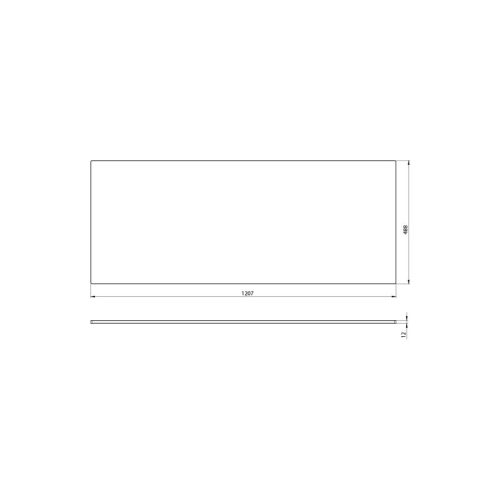 Sapho WR005-0101 Blat Rockstone 1207x12x488cm biały mat