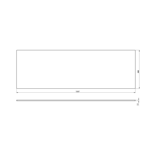 Sapho WR007-0101 Blat Rockstone 1507x12x488cm biały mat