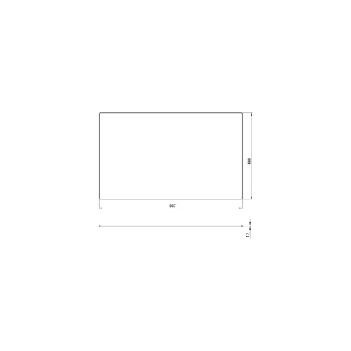 Sapho PRE001-3535 PREMIO blat kompaktowy 807x12x488cm czarny mat