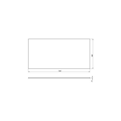 Sapho PRE003-3535 PREMIO blat kompaktowy 1007x12x488cm czarny mat