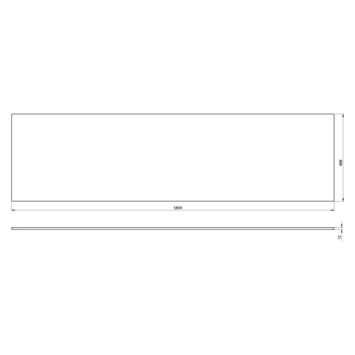 Sapho PRE008-3535 PREMIO blat kompaktowy 1804x12x488cm czarny mat