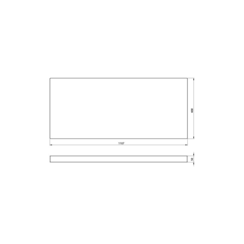 Sapho AV044 AVICE blat pod umywalkę 1107x488cm grubość 5cm dąb Rover