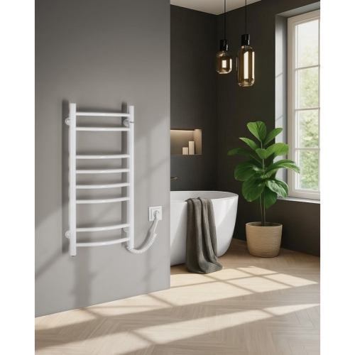 Aqualine SU140 SUPE elektryczna suszarka na ręczniki 360x800mm 107W biały