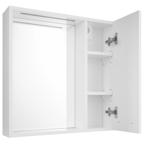 Aqualine 45022S ZOJA/KERAMIA FRESH STRIP szafka z lustrem i oświetleniem LED 60x60x14cm prawa biały