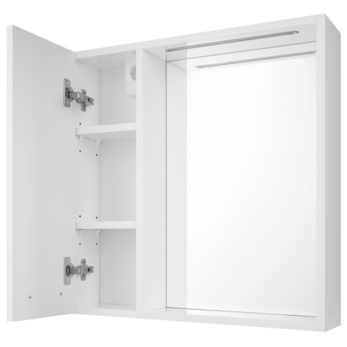 Aqualine 45021S ZOJA/KERAMIA FRESH STRIP szafka z lustrem i oświetleniem LED 60x60x14cm lewa biały
