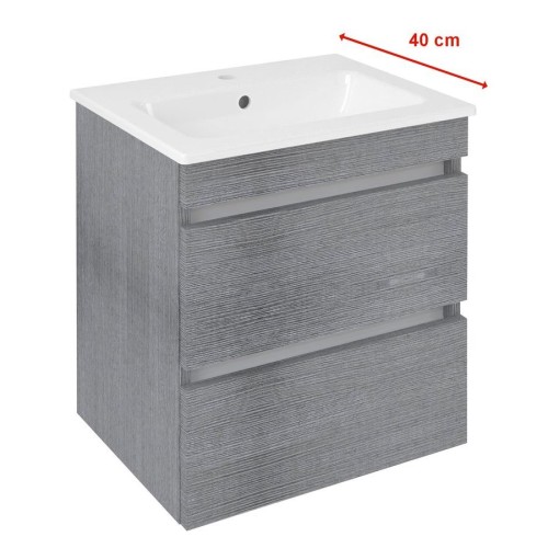 Sapho EZ492-1111 EZARA szafka pod umywalkę 48x54x39cm dąb srebrny