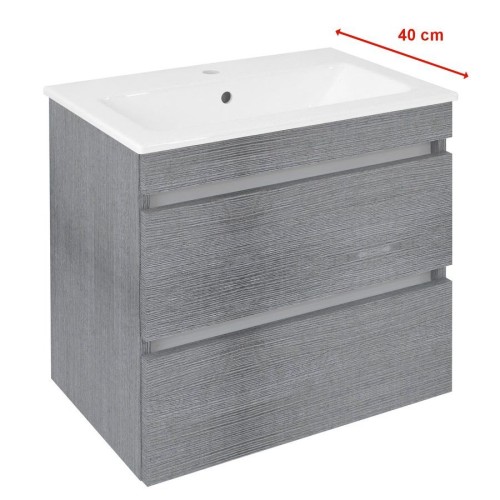 Sapho EZ592-1111 EZARA szafka pod umywalkę 58x54x39cm dąb srebrny